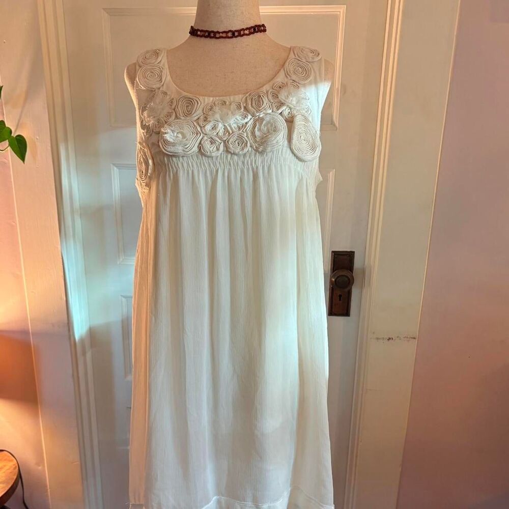 Unbranded Women's White and Cream Dress